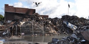 Burned mall