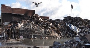 Burned mall