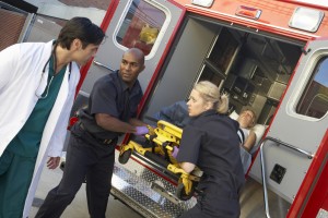 Paramedics and doctor 